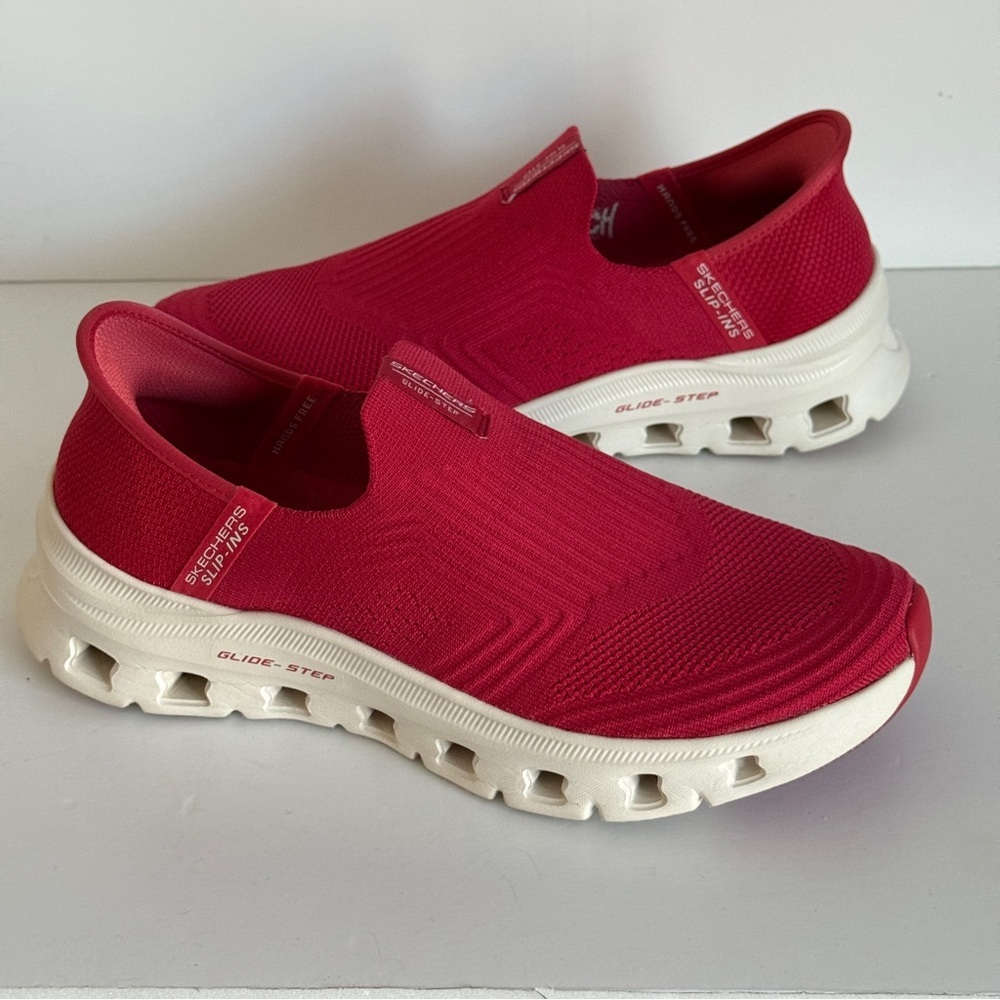 Skechers Glide Step Pro Slip On Shoes Women Shoes Red Size 10